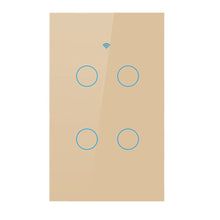 Load image into Gallery viewer, Wifi Smart Light Switch Glass Screen Touch Panel Voice Control Wireless Wall work with Alexa Echo Google Home 1/2/3-Gang