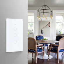 Load image into Gallery viewer, Wifi Smart Light Switch Glass Screen Touch Panel Voice Control Wireless Wall work with Alexa Echo Google Home 1/2/3-Gang