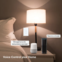 Load image into Gallery viewer, Wifi Smart Light Switch Glass Screen Touch Panel Voice Control Wireless Wall work with Alexa Echo Google Home 1/2/3-Gang