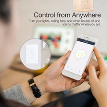 Load image into Gallery viewer, Wifi Smart Light Switch Glass Screen Touch Panel Voice Control Wireless Wall work with Alexa Echo Google Home 1/2/3-Gang