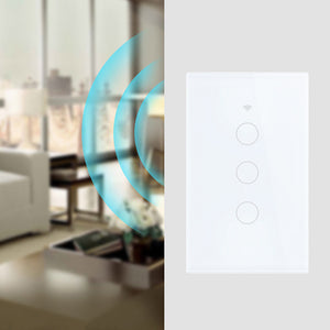 Wifi Smart Light Switch Glass Screen Touch Panel Voice Control Wireless Wall  work with Alexa Echo Google Home 1/2/3-Gang