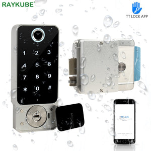 Fingerprint Door Lock Waterproof Outdoor Gate Bluetooth TT Lock Wifi Passcode IC Card Keyless Enter Electronic Lock W5