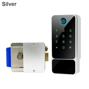 Fingerprint Door Lock Waterproof Outdoor Gate Bluetooth TT Lock Wifi Passcode IC Card Keyless Enter Electronic Lock W5