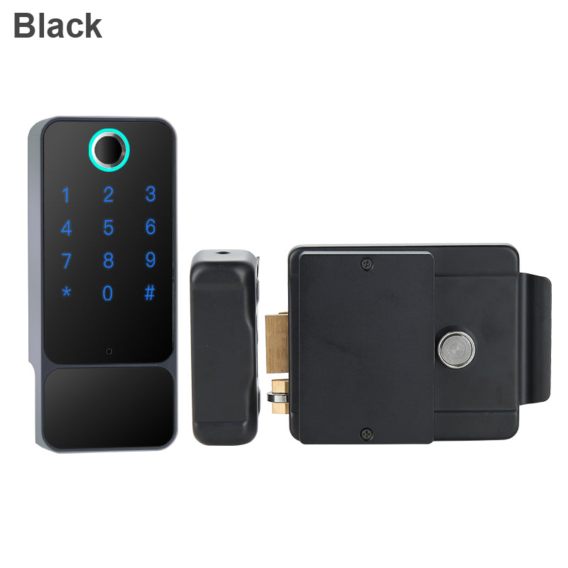 Fingerprint Door Lock Waterproof Outdoor Gate Bluetooth TT Lock Wifi Passcode IC Card Keyless Enter Electronic Lock W5