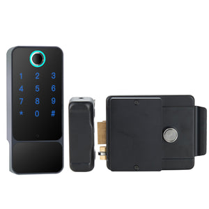 Fingerprint Door Lock Waterproof Outdoor Gate Bluetooth TT Lock Wifi Passcode IC Card Keyless Enter Electronic Lock W5