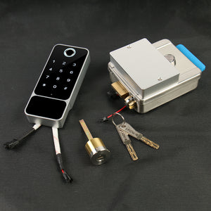 Fingerprint Door Lock Waterproof Outdoor Gate Bluetooth TT Lock Wifi Passcode IC Card Keyless Enter Electronic Lock W5